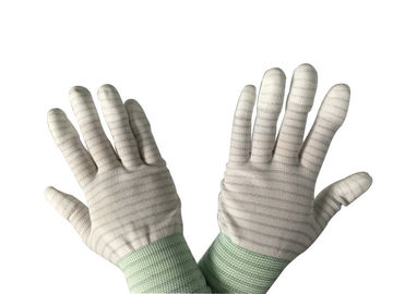 Il PVC della palma ha punteggiato il tipo nylon a strisce rivestito dell'anti della mano dei guanti cima statica dell'unità di elaborazione