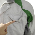 65% poliestere 33% cotone 2% fibra di carbonio abbigliamento per la stanza pulita cappotto antistatico da laboratorio