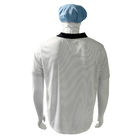 Magliette di seta bianca a strisce da 7 mm T-shirt anti-statiche POLO ESD 99% poliestere 1% conduttivo