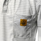 Magliette ESD a strisce da 7 mm Magliette in poliestere confezionate con maglia di seta conduttiva Magliette POLO antistatiche
