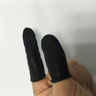 Superficie regolare dell'anti dei guanti del lattice protettore statico comodo nero del dito