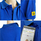 Breve colleghi l'abbigliamento con un manicotto sicuro conduttivo Polo Shirt Antistatic della fibra ESD di 4%