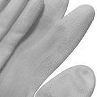 La punta delle dita bianca dell'unità di elaborazione del poliestere ha ricoperto slittamento dei guanti di funzionamento della sicurezza l'anti