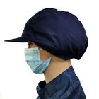 Cotone antistatico di lavoro elettronico del poliestere ESD del cappello blu TC del locale senza polvere