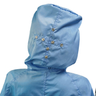 Anti elettricità statica dell'indumento senza polvere lavabile blu di ESD per industria del locale senza polvere