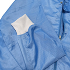 Anti elettricità statica dell'indumento senza polvere lavabile blu di ESD per industria del locale senza polvere