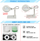 strumenti sicuri d'ingrandimento da tavolino della lampada ESD della lente LED di 3x 5x 8x