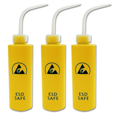 Uso industriale d'erogazione sicuro antistatico giallo della bottiglia della plastica ESD dell'HDPE della stampa