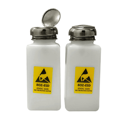 Plastica solvente dell'erogatore di ESD dell'alcol chimico bianco antistatico della bottiglia 200ml