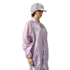 Lab Poliestere ESD Antistatico Split Suit 5mm Grid Pink Special Design