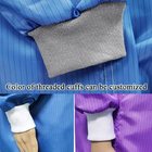 L'anti rivestimento statico reale del blu ESD tricotta il polsino per l'industria della microelettronica