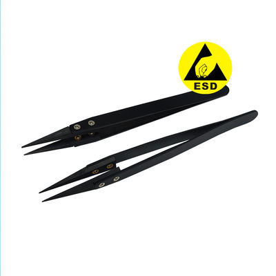 ESD antistatici resistenti alle alte temperature con testa intercambiabile pinzette in ceramica con maniglia in acciaio inossidabile