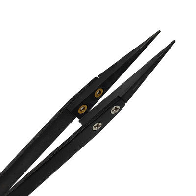 ESD antistatici resistenti alle alte temperature con testa intercambiabile pinzette in ceramica con maniglia in acciaio inossidabile