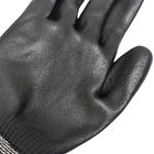 Guanti da lavoro a maglia di colore nero 18 di livello 3 resistenti al taglio Guanti di gomma rivestiti di palma
