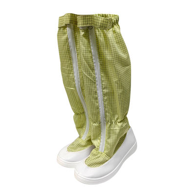Giallo PU Sole ESD Scarpe di sicurezza Calzature da pulizia Calzature antistatiche Stivali lunghi per il lavoro industriale Calzature
