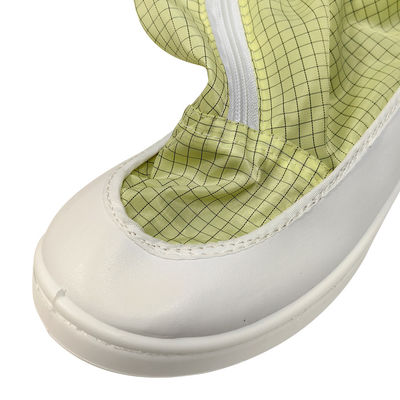 Giallo PU Sole ESD Scarpe di sicurezza Calzature da pulizia Calzature antistatiche Stivali lunghi per il lavoro industriale Calzature
