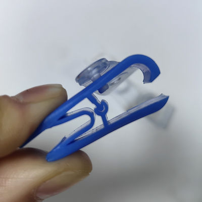Esclusivo Blue White ID Badge Holder Clip Clip di plastica