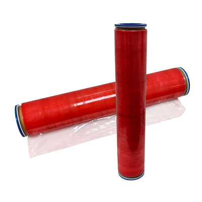 500 mm pellicola di avvolgimento in LDPE rosso trasparente antistatico