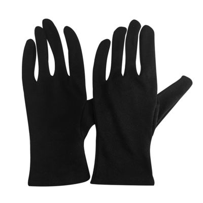 Guanti neri 100% cotone Cerimonia Guanti idratanti idratanti assorbitori Uniforme