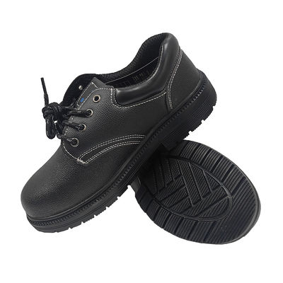 Unisex Anti Smash Calzature da lavoro in costruzione in acciaio a taglio basso suola media in gomma Acciaio a punta in pelle Scarpe di sicurezza superiore