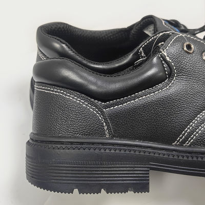 Unisex Anti Smash Calzature da lavoro in costruzione in acciaio a taglio basso suola media in gomma Acciaio a punta in pelle Scarpe di sicurezza superiore