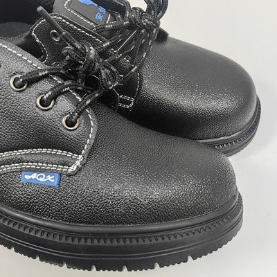 Unisex Anti Smash Calzature da lavoro in costruzione in acciaio a taglio basso suola media in gomma Acciaio a punta in pelle Scarpe di sicurezza superiore