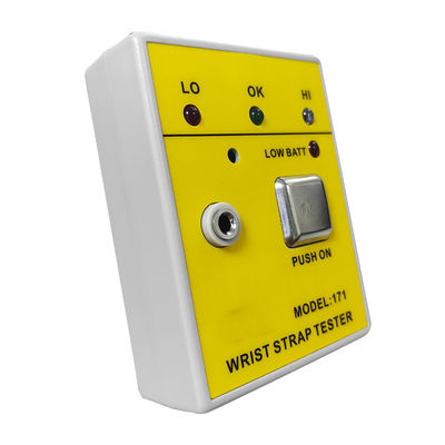 Giallo HZR-171 Testatore di cinghia del polso Testatore elettrostatico portatile per cinghia del polso Testatore nelle fabbriche di elettronica