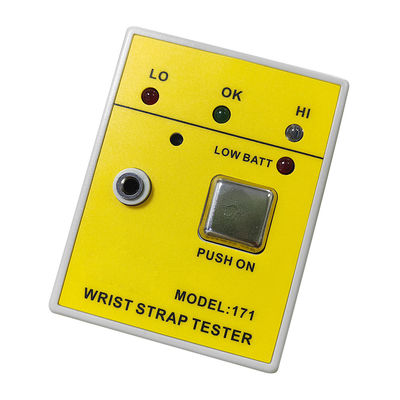 Giallo HZR-171 Testatore di cinghia del polso Testatore elettrostatico portatile per cinghia del polso Testatore nelle fabbriche di elettronica