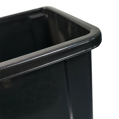 Contenitore di rifiuti antistatici in plastica nera riciclato ESD per uso in camera pulita