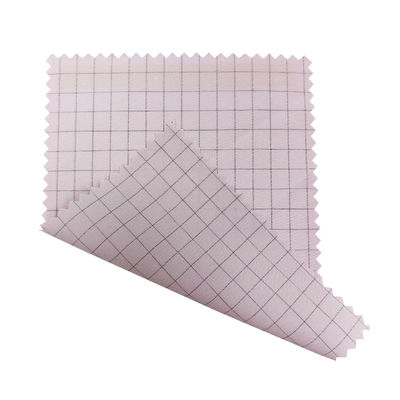 Indumenti ESD Tessuto a griglia rosa da 7 mm 98% Poliestere + 2% Carbonio conduttivo Tessuto antistatico ESD