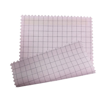 Indumenti ESD Tessuto a griglia rosa da 7 mm 98% Poliestere + 2% Carbonio conduttivo Tessuto antistatico ESD