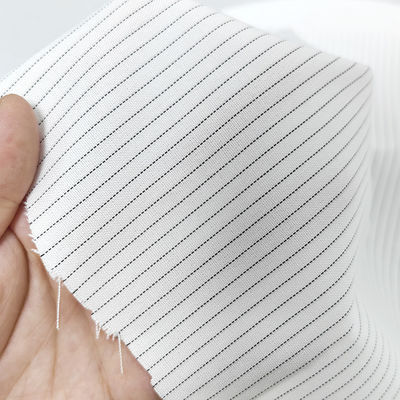 5 mm Stripe 65%Polyester 34%Vicose 1%Fibra di carbonio Tessuto antistatico Sala pulita Tessuto ESD Tessuto antistatico