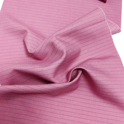 Tessuto ESD a strisce rosa da 5 mm 1/2 Tessuto TR antistatico conduttivo per abbigliamento da laboratorio