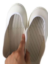 Le anti scarpe statiche del locale senza polvere per la manica lunga ESD inizializza la tomaia di cuoio bianca