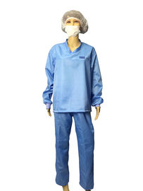 maglietta statica e pantaloni dell'abbigliamento di griglia ESD di 5mm anti della manica lunga sicura del collo a V