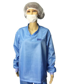 maglietta statica e pantaloni dell'abbigliamento di griglia ESD di 5mm anti della manica lunga sicura del collo a V