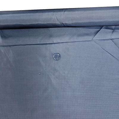 Blu 5mm Griglia 98% Poliestere ESD Tessuto impermeabile antistatico per abbigliamento in camera pulita