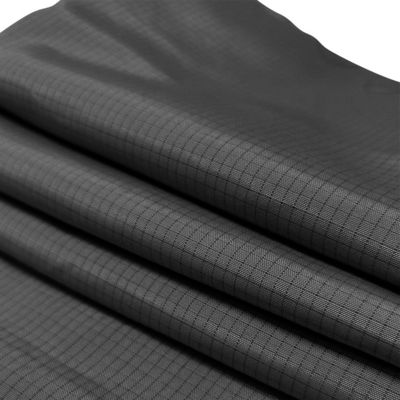 Nero 4mm Grid 33% cotone 2% fibra di carbonio Tessuto TC antistatico per abbigliamento da lavoro ESD