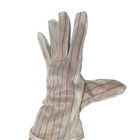M / La L non slitta gli anti guanti statici della palma con la mano a strisce del poliestere di 10mm indietro