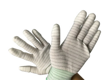 Il PVC della palma ha punteggiato il tipo nylon a strisce rivestito dell'anti della mano dei guanti cima statica dell'unità di elaborazione