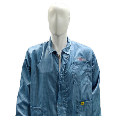 Cappotto anti-statico ESD con lucchetta di chiusura con maglia bianca sul retro
