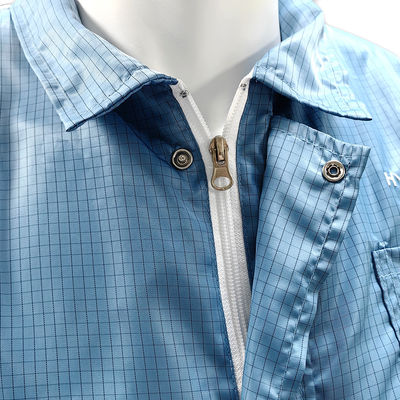 Cappotto anti-statico ESD con lucchetta di chiusura con maglia bianca sul retro