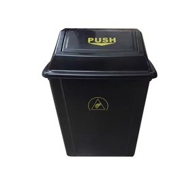 I coperchi disegnano le pattumiere permanenti di ESD/il simbolo nero di colore w/ESD canestro residuo
