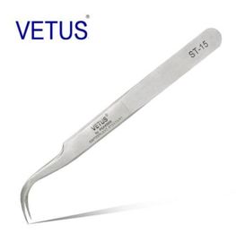 Pinzette sicura di acciaio inossidabile di precisione degli strumenti VETUS non ESD del metallo di colore