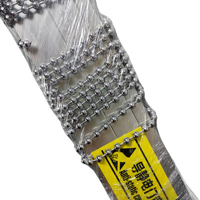 Spaziatura di 8cm Cortina di porta conduttiva Larghezza 2m * altezza 1m Diametro 6mm Cortina di perline di acciaio inossidabile conduttiva statica