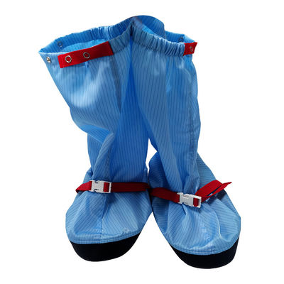 Cleanroom Blu Anti-statico Scarpa da lavoro 5mm Stripe ESD Stoffa Stivali lunghi
