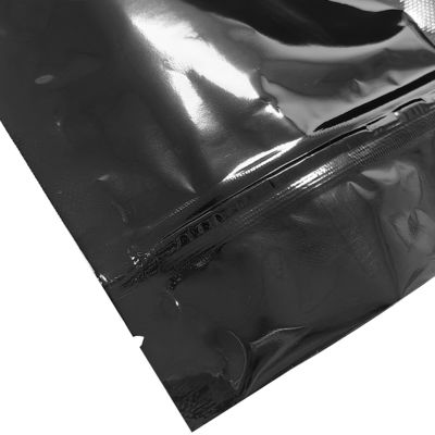 Tasca di imballaggio in PE nero impermeabile anti-statico con cerniera ESD personalizzata per componenti elettronici