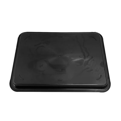 480x328x42mm vassoio quadrato antistatico nero vaschino di plastica quadrato ESD scatola di fatturato parti elettroniche scatola materiale di stoccaggio vassoio di plastica