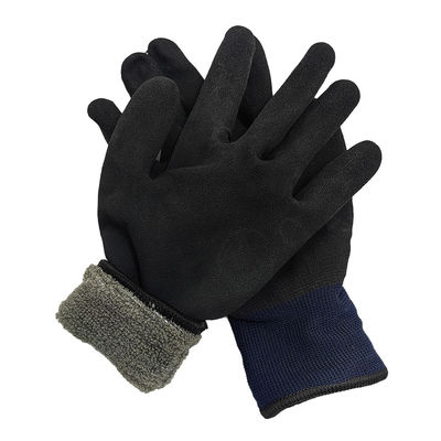 Negro Blu Sport invernali all' aperto Lavoro Lattice Impregnato con schiuma Gloves caldi Cashmere