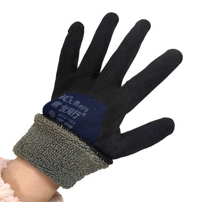 Negro Blu Sport invernali all' aperto Lavoro Lattice Impregnato con schiuma Gloves caldi Cashmere